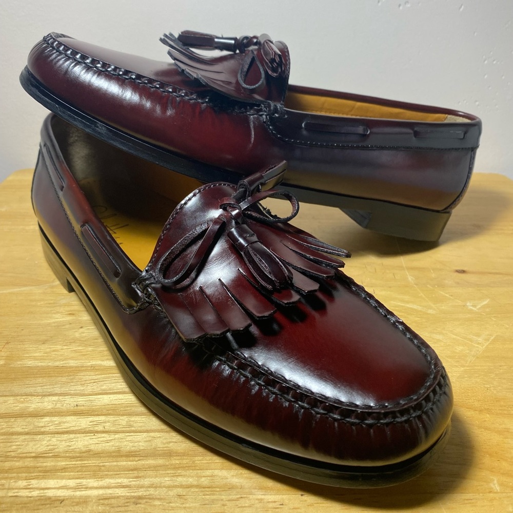 Cole Haan Pinch Shawl Bow Cordovan Brown Loafers Mens Size 11D